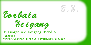 borbala weigang business card